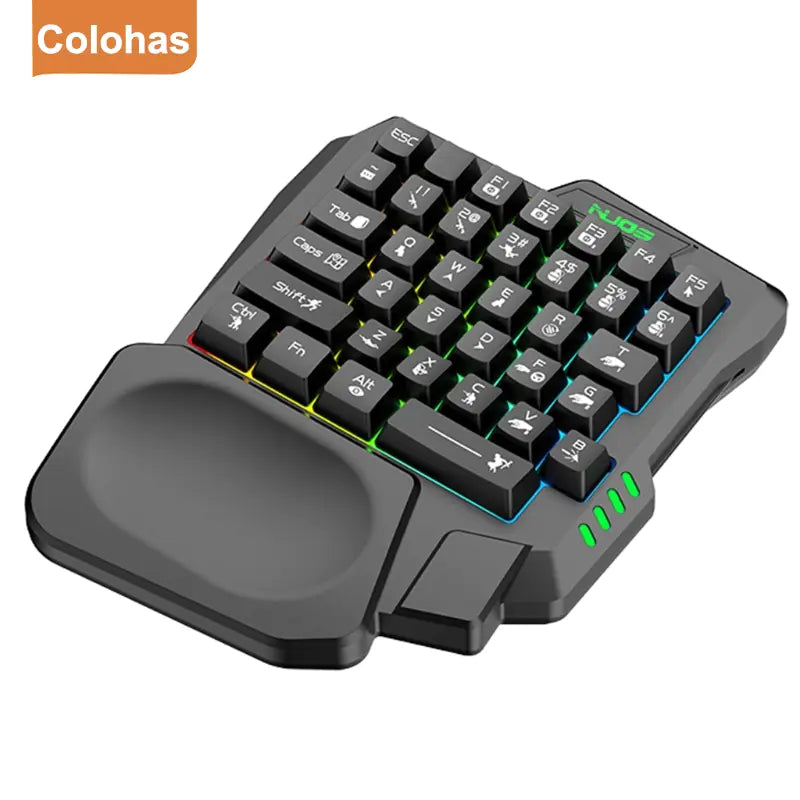 Colorful One-Handed 35-Key Mechanical Keyboard